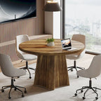 Round Conference Table for 4-6 People, 47-Inch Meeting Table
