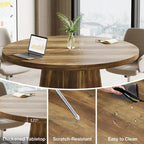 Round Conference Table for 4-6 People, 47-Inch Meeting Table