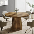 Round Conference Table for 4-6 People, 47-Inch Meeting Table