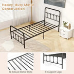 Full/Queen/King Size Bed Frame with Headboard Under Bed