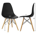 Set of 2 Modern Dining Side Chair Home Office w/ Wood - See Details