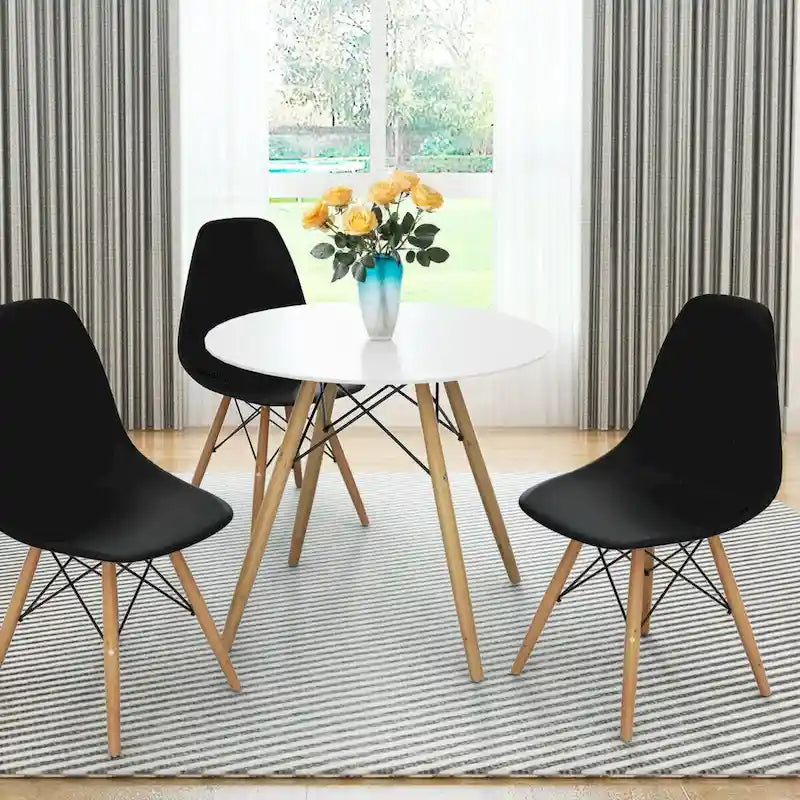 Set of 2 Modern Dining Side Chair Home Office w/ Wood - See Details