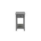 Space Saving Rectangular 23 Wooden Side End Table with Two Storage Shelve and One Drawer for Living Room - 13L X 22W x 23H
