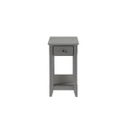 Space Saving Rectangular 23 Wooden Side End Table with Two Storage Shelve and One Drawer for Living Room - 13L X 22W x 23H