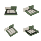 King Size Upholstered Bed with Storage Compartments and Footboard