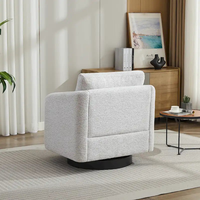 Chenille Upholstered Swivel Accent Chair for Living Room