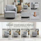 Chenille Upholstered Swivel Accent Chair for Living Room