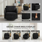 Chenille Upholstered Swivel Accent Chair for Living Room