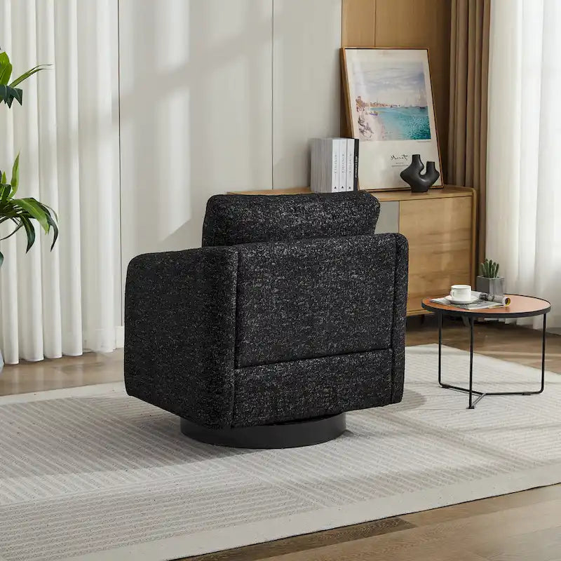 Chenille Upholstered Swivel Accent Chair for Living Room