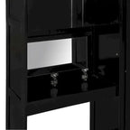 Queen Size Murphy Bed with Desk, Vanity and Cabinets, Espresso