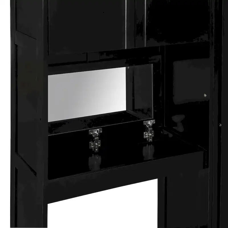 Queen Size Murphy Bed with Desk, Vanity and Cabinets, Espresso