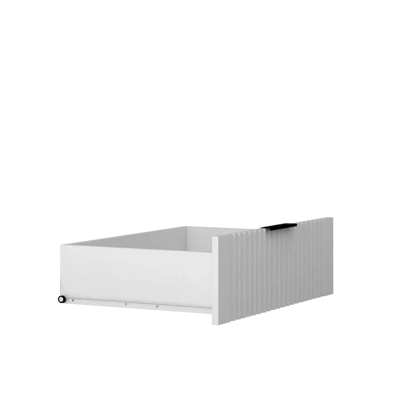 47.24 Modern Armoire with with Hanging Rod, Drawers and Open Shelves for Bedroom