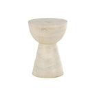 Mango Wood Side End Accent Table - Cream - Roche River Decor