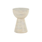 Mango Wood Side End Accent Table - Cream - Roche River Decor