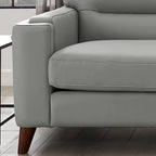 Elm Top Grain Leather Chair With Feather, Memory Foam and Springs