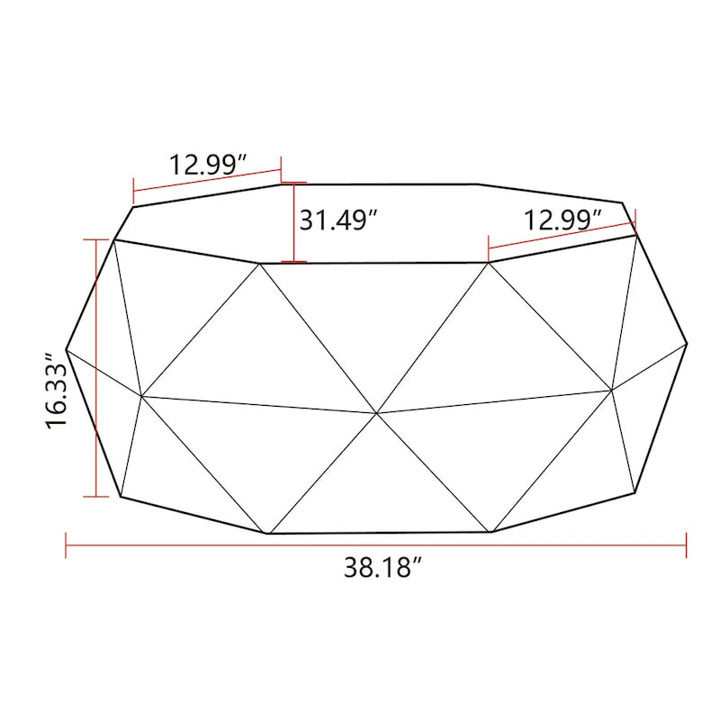 Retro Fashion Style Coffee Table,Suitable for Living Room,Office,and Dining Room