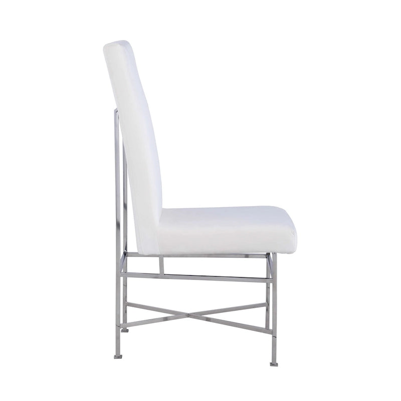 Somette Contemporary Side Chair with Steel Frame, Set of 2 - N/A