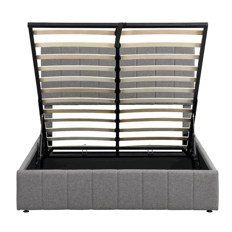 Mordern Upholstered Platform bed with a Hydraulic Storage System