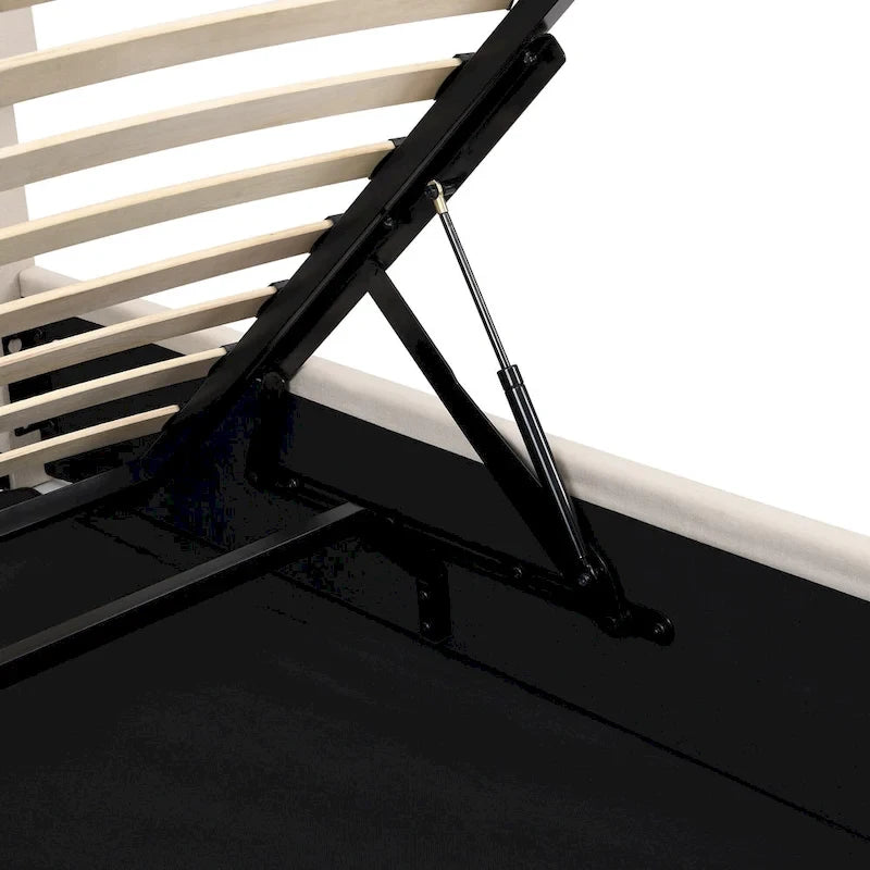 Mordern Upholstered Platform bed with a Hydraulic Storage System