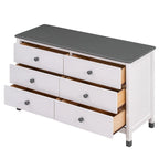 Merax Wooden Storage Dresser with 6 Drawers