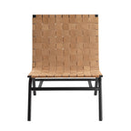 Woven Brown Leather Accent Chair by Greyson Living