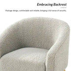 Modern 30W Boucle Armchair with Solid Wood Legs Set of 2 by HULALA HOME