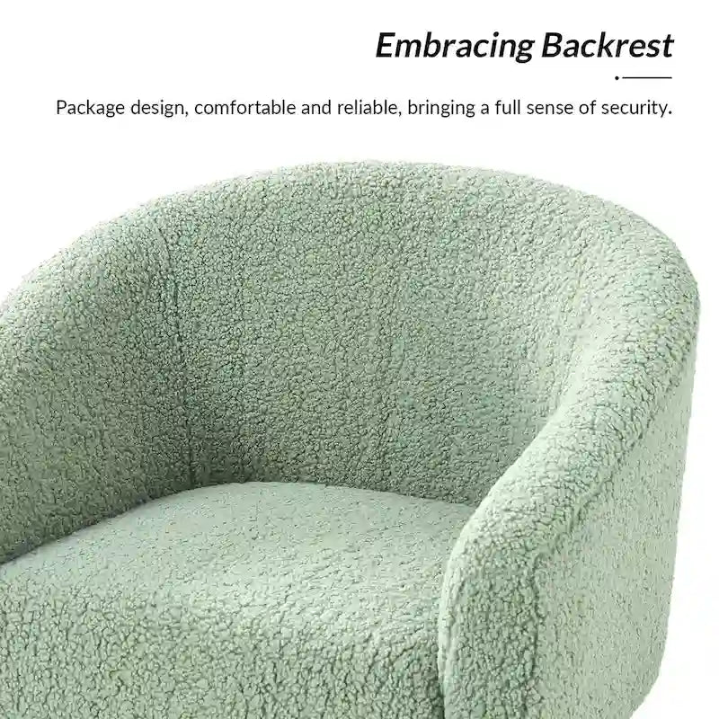 Modern 30W Boucle Armchair with Solid Wood Legs Set of 2 by HULALA HOME