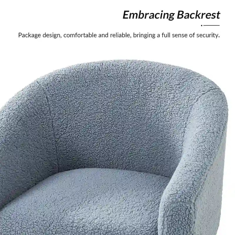Modern 30W Boucle Armchair with Solid Wood Legs Set of 2 by HULALA HOME