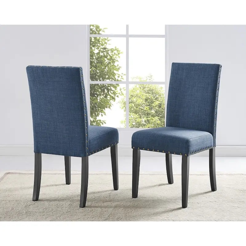 Humboldt Nailhead-trim Fabric Dining Chairs (Set of 2)