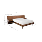 Clark Pecan Bed with Two Nightstands