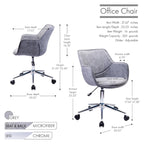 Xen Adjustable Office Chair, Microfiber, Chrome Base