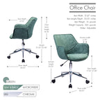 Xen Adjustable Office Chair, Microfiber, Chrome Base
