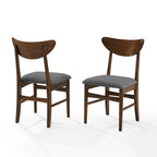 Landon 2Pc Wood Dining Chairs W/Upholstered Seat - 33.25H x19.75W x 19.75D