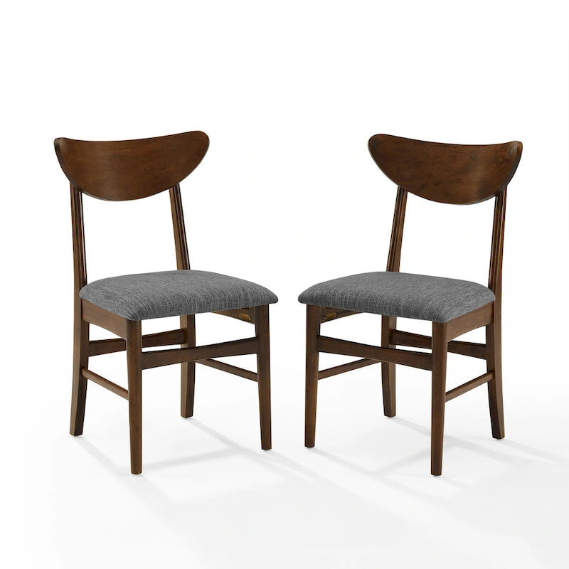Landon 2Pc Wood Dining Chairs W/Upholstered Seat - 33.25H x19.75W x 19.75D