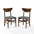 Landon 2Pc Wood Dining Chairs W/Upholstered Seat - 33.25H x19.75W x 19.75D