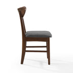 Landon 2Pc Wood Dining Chairs W/Upholstered Seat - 33.25H x19.75W x 19.75D