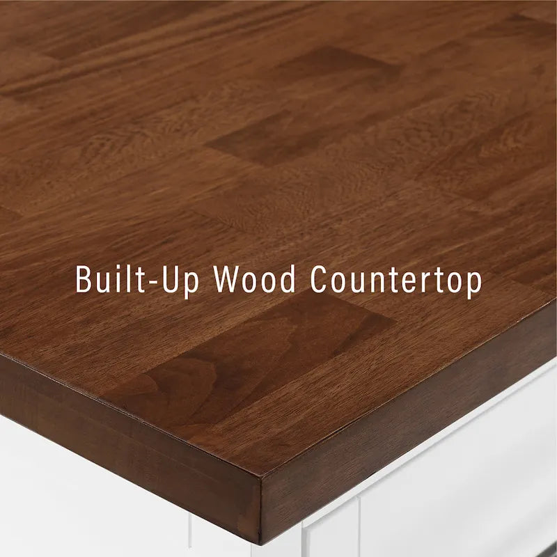 Bartlett Wood Top Kitchen Island W/X-Back Stools