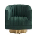 Swivel Channel Tufted Barrel Chair - 28 W x 31 L x 30 H - 28Wx31Dx30H