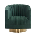 Swivel Channel Tufted Barrel Chair - 28 W x 31 L x 30 H - 28Wx31Dx30H