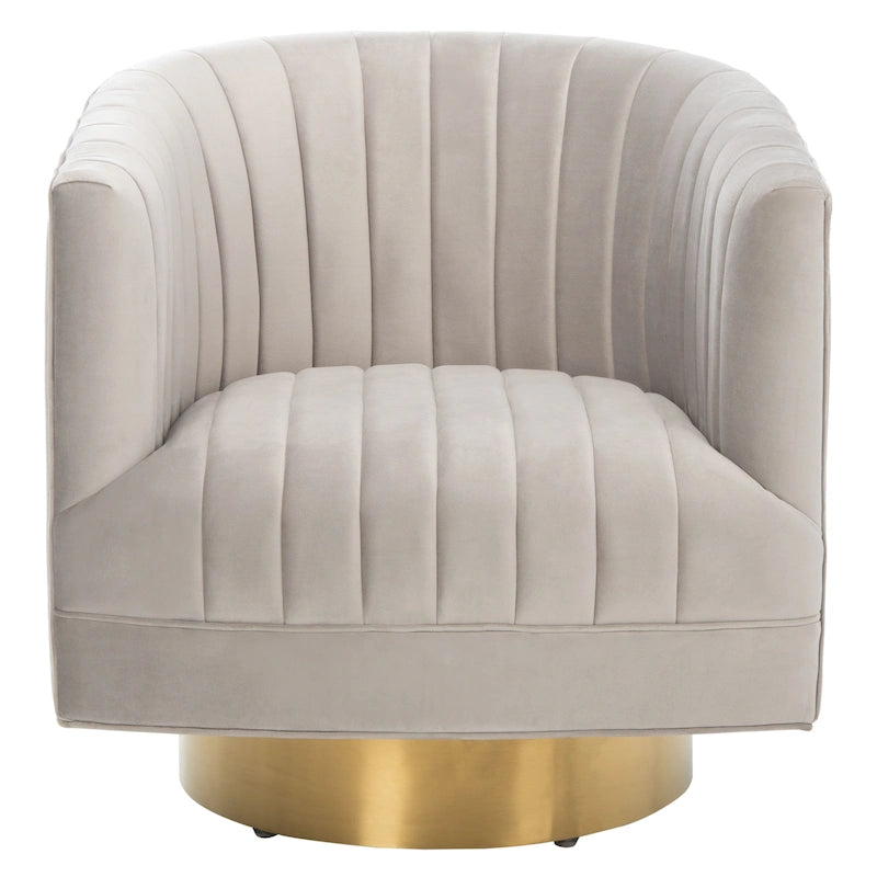 Swivel Channel Tufted Barrel Chair - 28 W x 31 L x 30 H - 28Wx31Dx30H