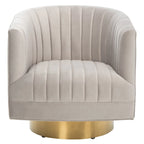 Swivel Channel Tufted Barrel Chair - 28 W x 31 L x 30 H - 28Wx31Dx30H