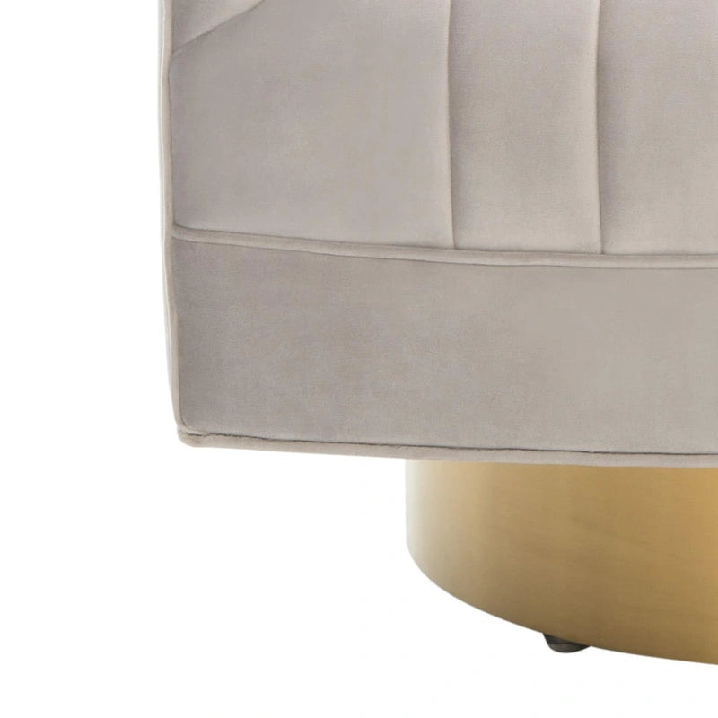 Swivel Channel Tufted Barrel Chair - 28 W x 31 L x 30 H - 28Wx31Dx30H