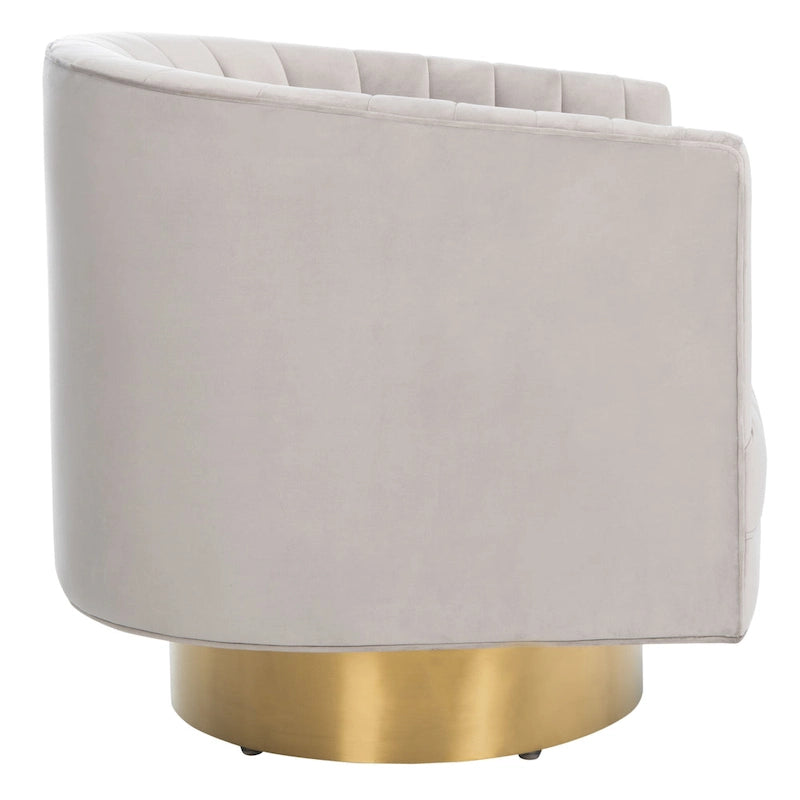 Swivel Channel Tufted Barrel Chair - 28 W x 31 L x 30 H - 28Wx31Dx30H