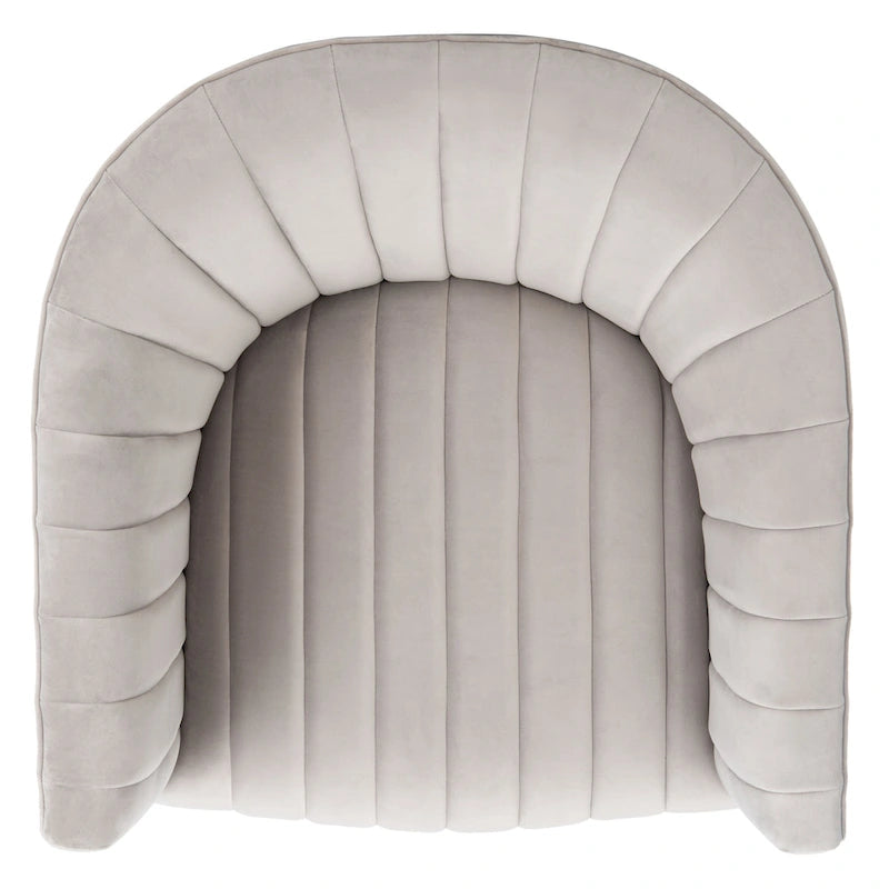 Swivel Channel Tufted Barrel Chair - 28 W x 31 L x 30 H - 28Wx31Dx30H