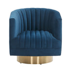 Swivel Channel Tufted Barrel Chair - 28 W x 31 L x 30 H - 28Wx31Dx30H