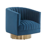 Swivel Channel Tufted Barrel Chair - 28 W x 31 L x 30 H - 28Wx31Dx30H