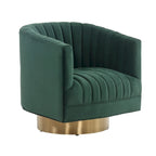Swivel Channel Tufted Barrel Chair - 28 W x 31 L x 30 H - 28Wx31Dx30H