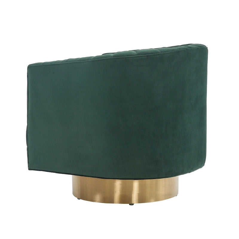 Swivel Channel Tufted Barrel Chair - 28 W x 31 L x 30 H - 28Wx31Dx30H