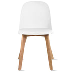Set of 2 Plastic Dining Side Chair Wood For Event Kitchen Office Event Garden Patio Cafe