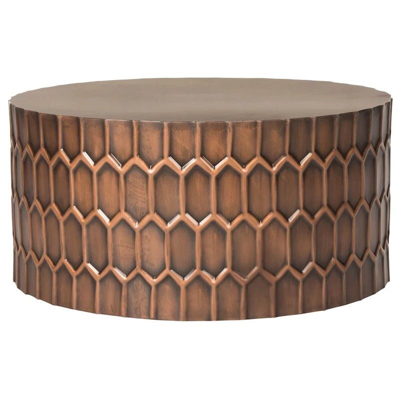 Marita Antique Copper Coffee Table - 29 x 29 x 15 - 29Wx29Dx15H